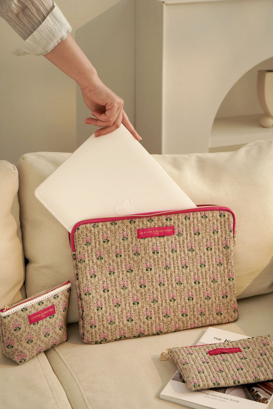 Pochette Plate - Matelassé Camélia