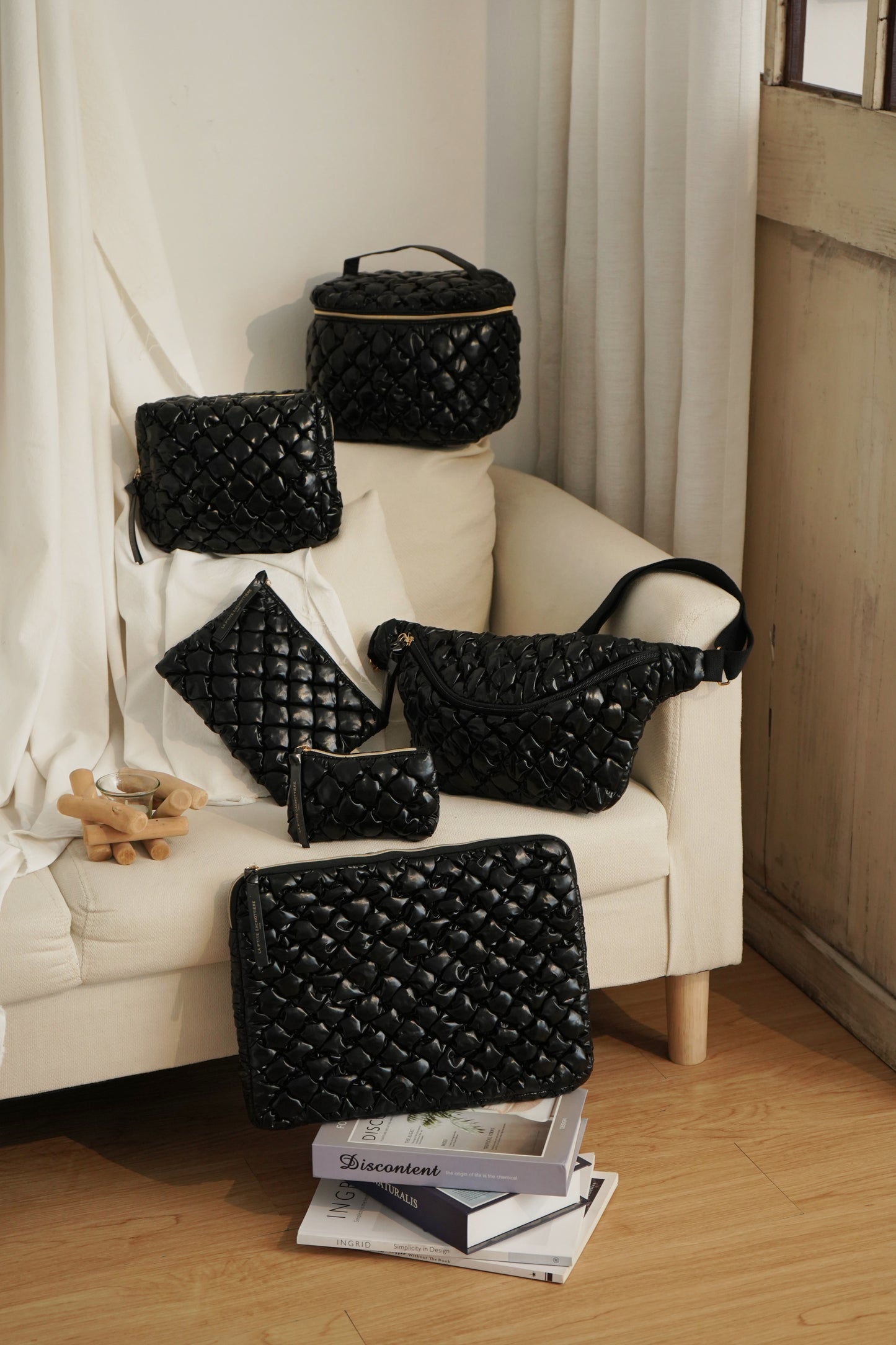 Housse 13/14" - Capiton Moelleux Noir