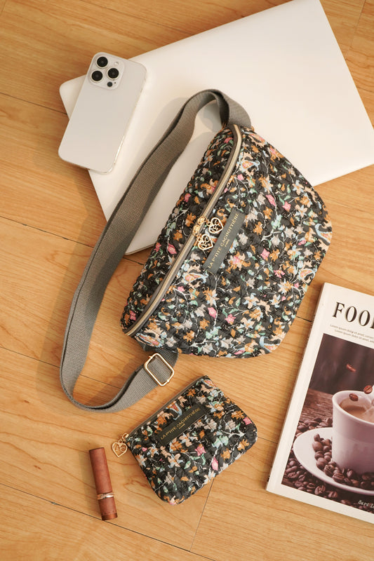 Sac Banane - Imprimé Floral Nocturne