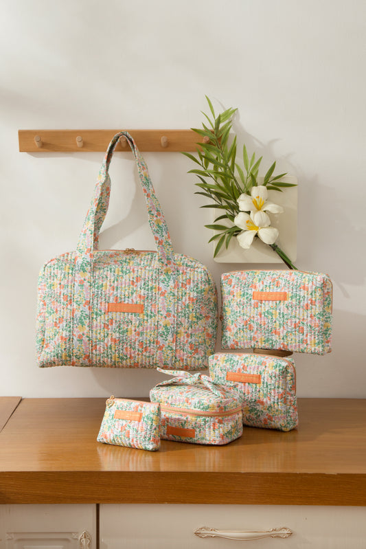 Sac Week-End - Matelassé jardin d’aquarelle