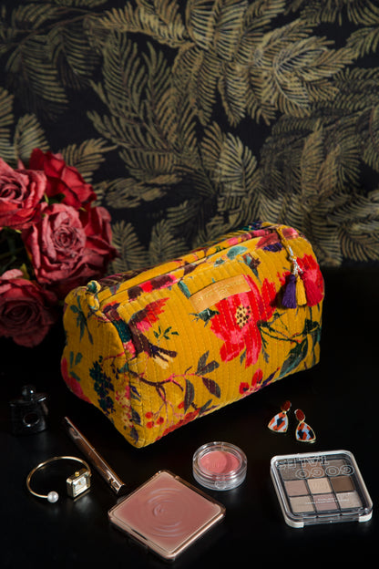 Trousse Velours India - Jaune