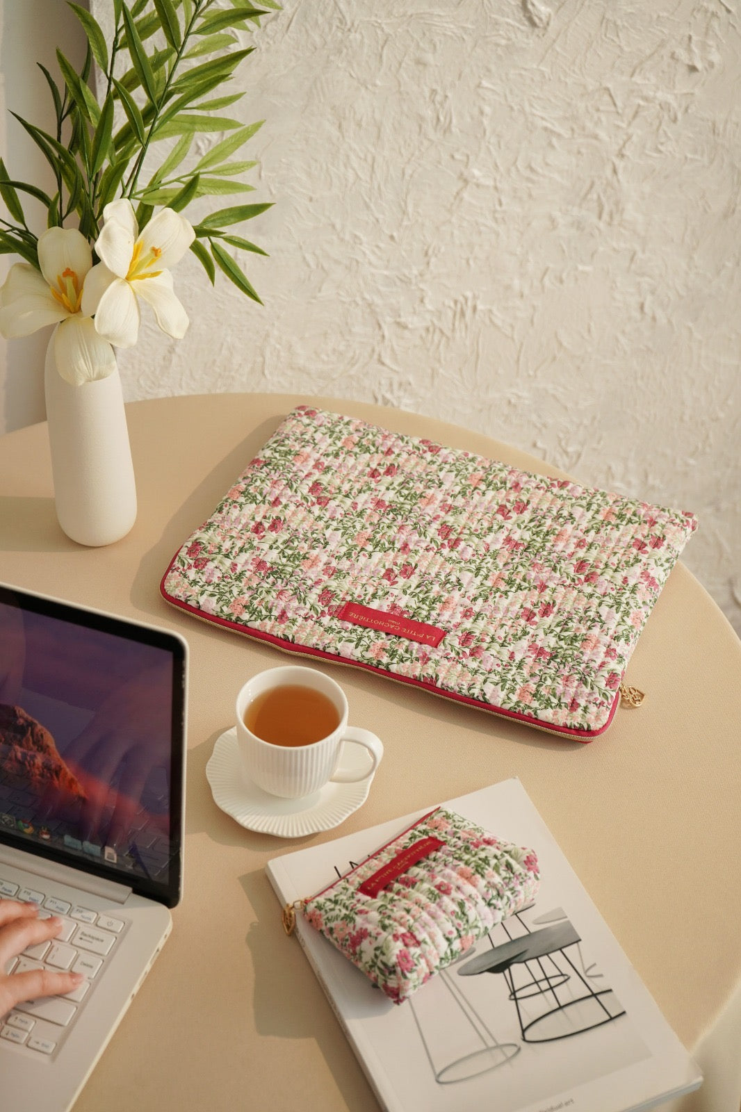 Housse 13/14" - Imprimé floraison délicate