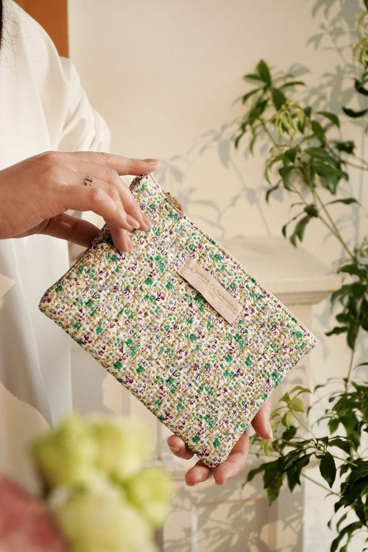 Pochette Plate - Matelassé Lilas