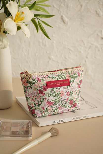 Pochette à frange - Imprimé floraison délicate