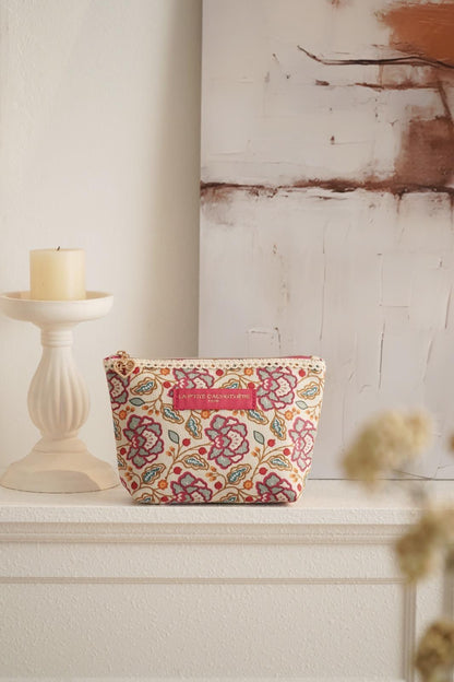 Pochette à frange - Imprimé Fleurs d'Orient