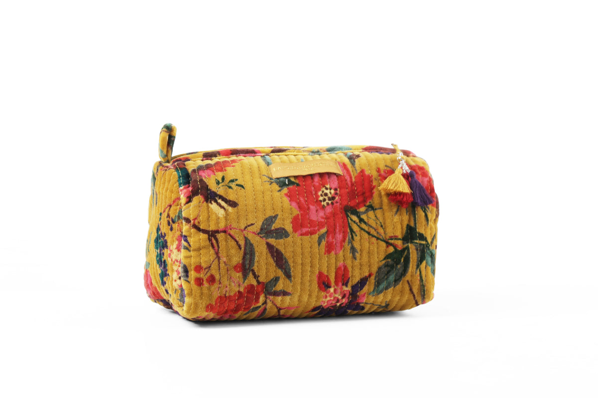 Trousse Velours India - Jaune