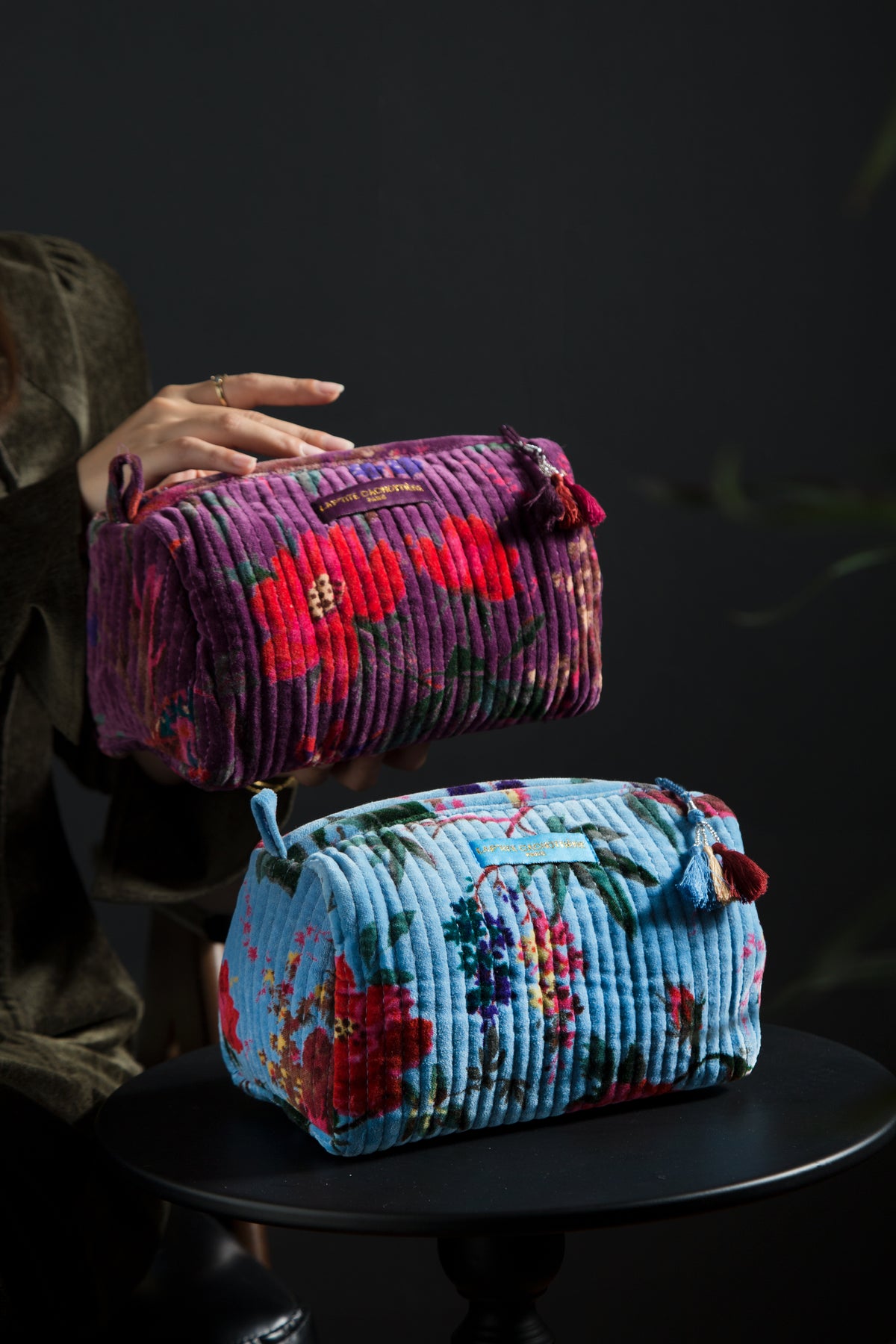 Trousse Velours India - Violet