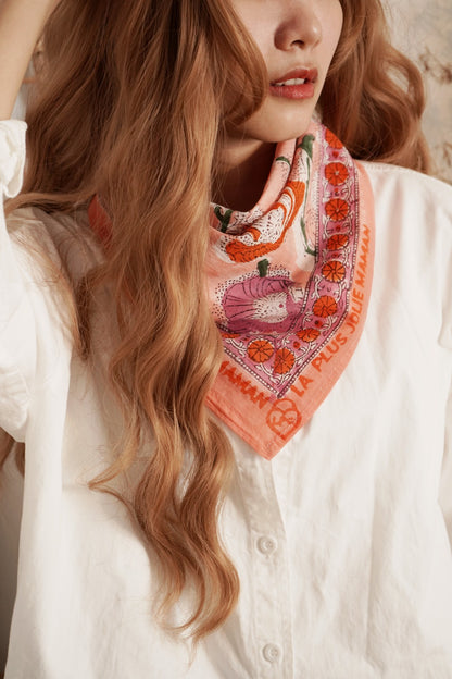 Foulard Coton La Plus Jolie Maman LPC001