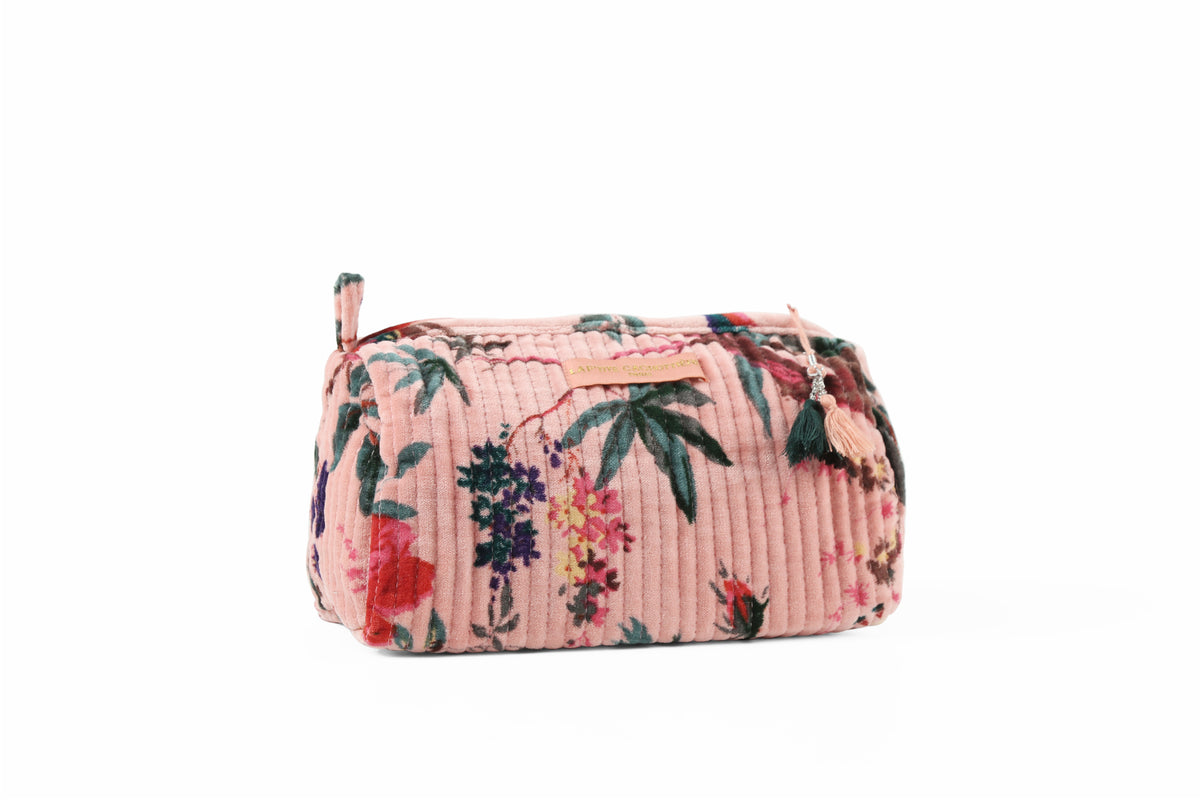 Trousse Velours India - Rose