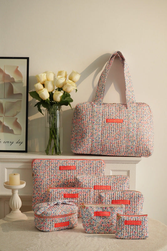 Pochette à frange - Imprimé confettis floraux