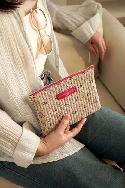 Pochette Plate - Matelassé Camélia