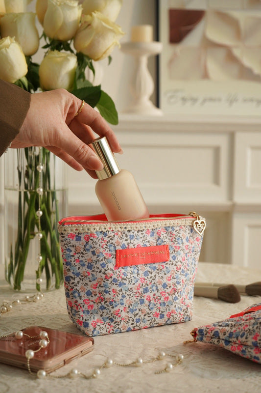 Pochette à frange - Imprimé confettis floraux