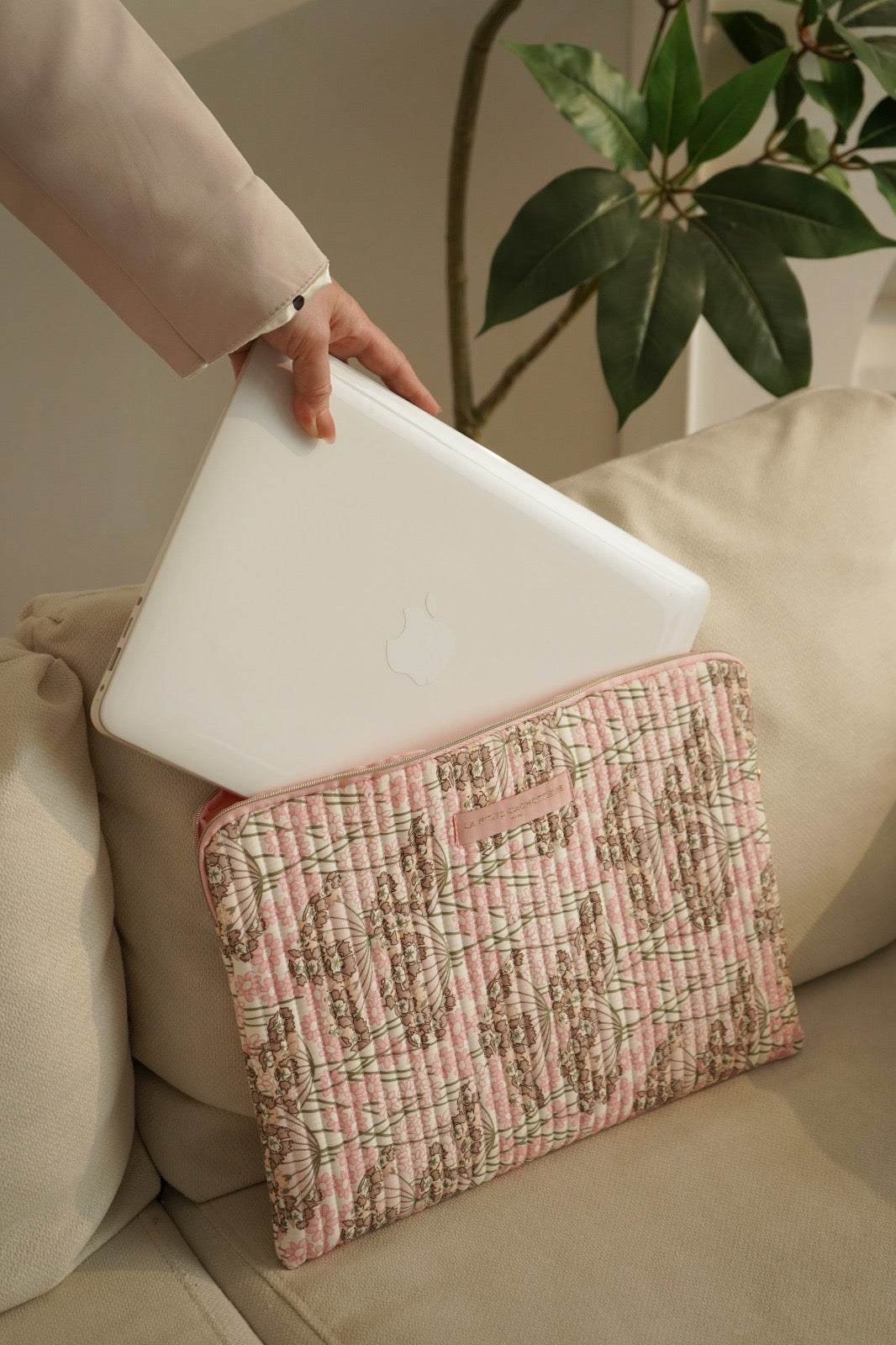 Housse 13/14" - Imprimé éveil botanique