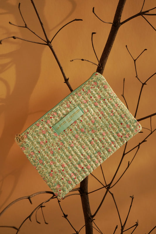 Pochette Plate - Matelassé prairie enchantée