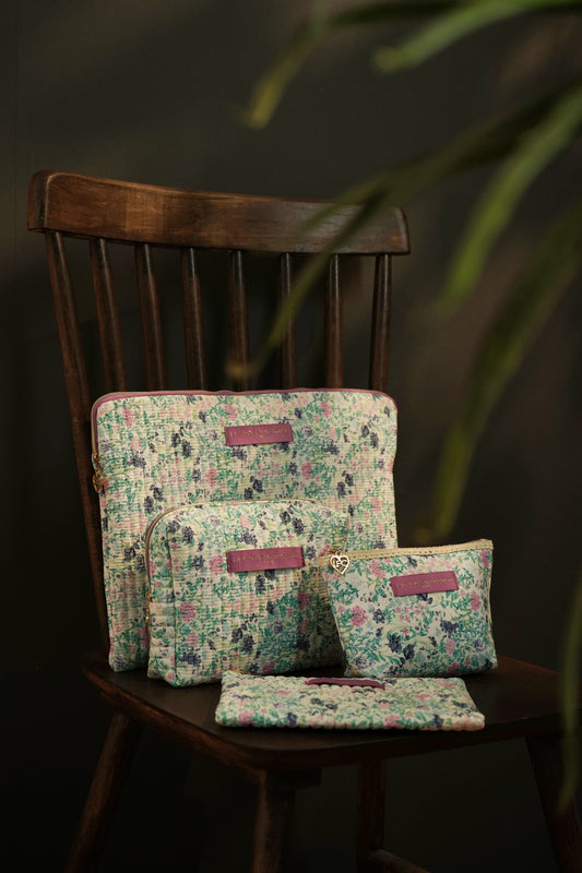 Housse 13" - matelassée rosée matinale