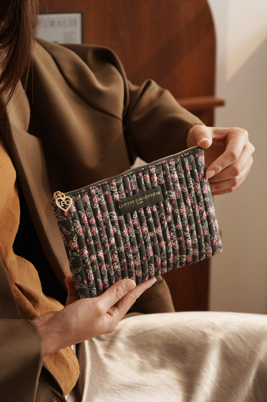 Pochette Plate - Matelassé Baies Dahlia