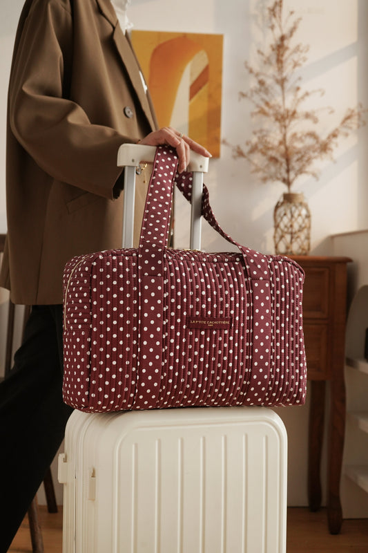 Sac Week-End - Matelassé Pois Figue