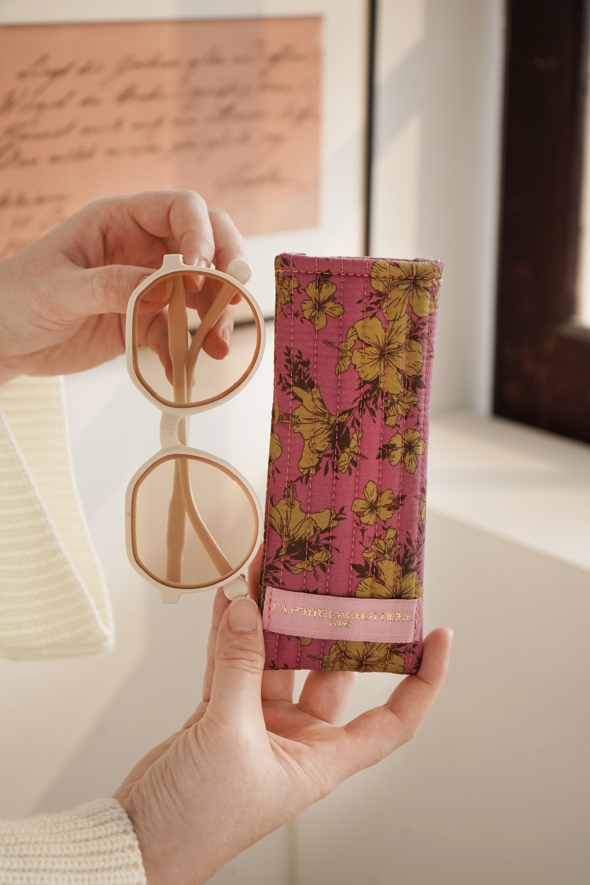 Etui à lunettes - Matelassé Glycine