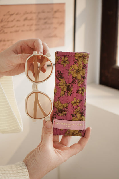 Etui à lunettes - Matelassé Glycine