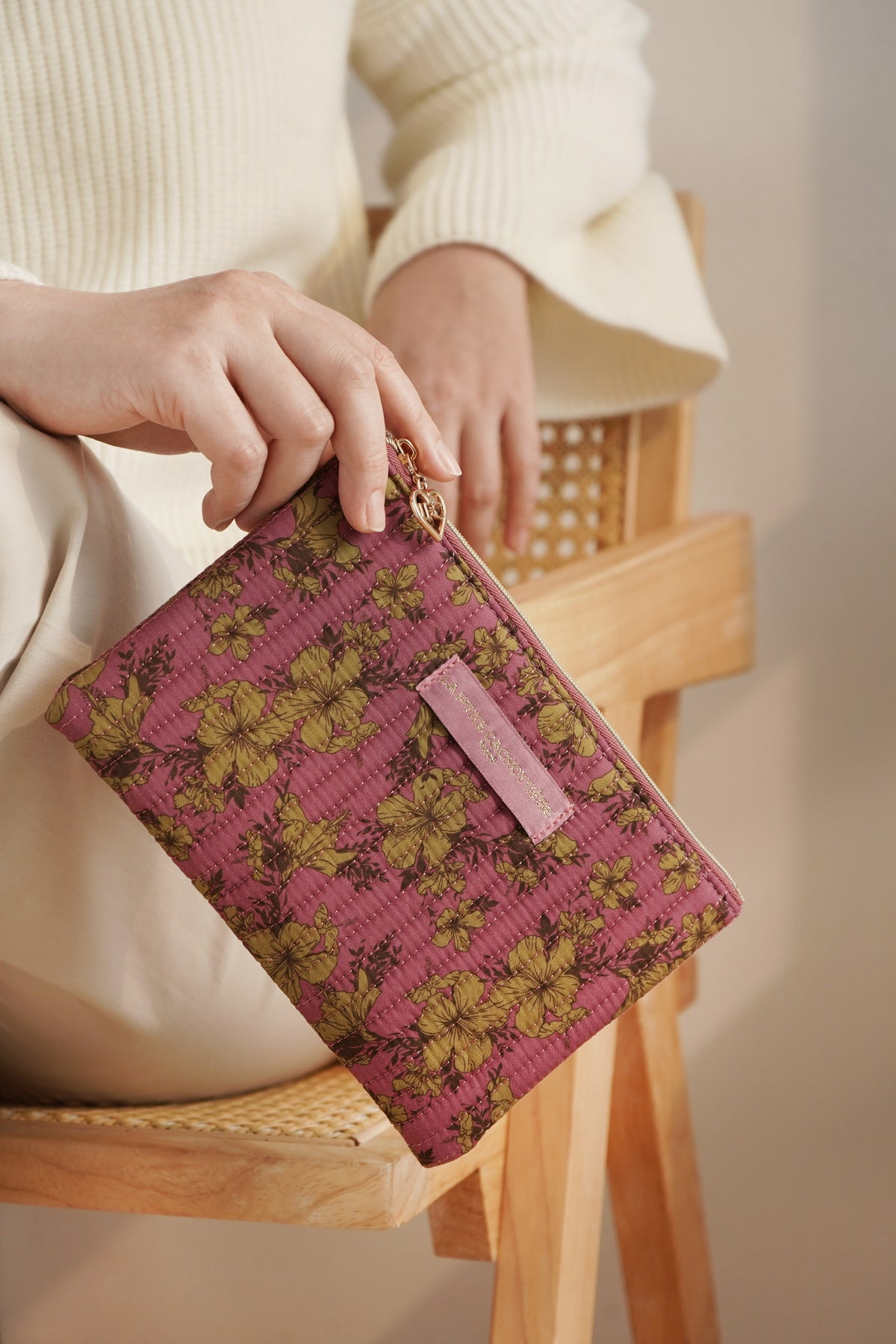 Pochette Plate - Matelassé Glycine