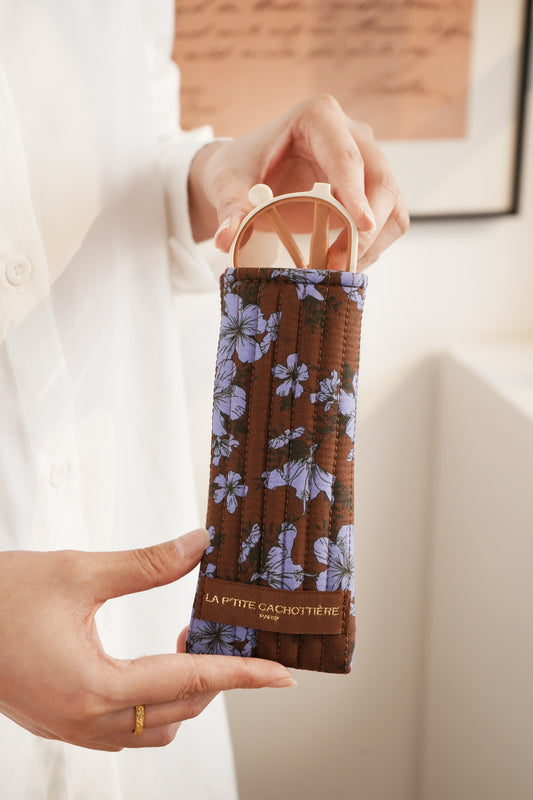 Etui à lunettes - Matelassé Bleuet