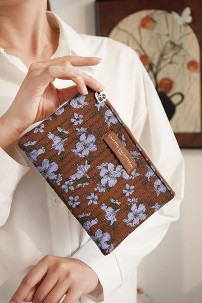 Pochette Plate - Matelassé Bleuet