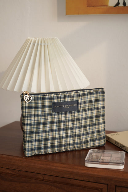 Pochette Plate - Matelassé Saphir