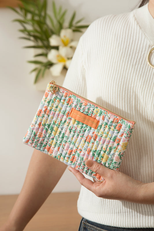 Pochette Plate - Matelassé jardin d’aquarelle